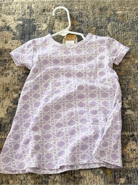 The Beaufort Bonnet Company Lavender Geometric Short-Sleeve Dress